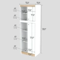4 Doors Kitchen Storage Cabinet White/Oak - Inval 13 4 Doors Kitchen Storage Cabinet White/Oak - Inval -Baxton Home Shop GUEST 003d01f3 1d1f 4935 b709 2e2b563a2f45