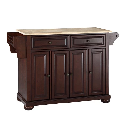 Alexandria Wood Top Full Size Kitchen Island/Cart Mahogany - Crosley 5 Alexandria Wood Top Full Size Kitchen Island/Cart Mahogany - Crosley - Image 3