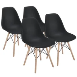 Yaheetech Modern Dining Chairs With Natural Beech Wood Set Of 4 -Baxton Home Shop GUEST 01077e12 4958 4eb9 9c37 2f35db5e3f36