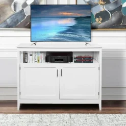 Costway Modern Kitchen Storage Cabinet Buffet Server Table 36" Sideboard Dining Wood White -Baxton Home Shop GUEST 03ae180a 7399 44b0 8b96 da48e8b31190