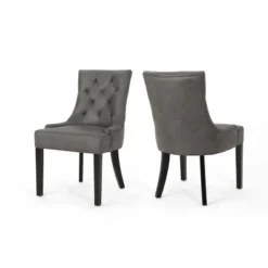 Set Of 2 Hayden Traditional Microfiber Dining Chair - Christopher Knight Home -Baxton Home Shop GUEST 03d4999d 241c 466d bd5f 184b430729f8