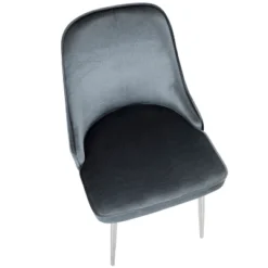 Set Of 2 Marcel Dining Chairs Chrome - LumiSource -Baxton Home Shop GUEST 04446de1 b412 4fda 8bb2 443048afac8c