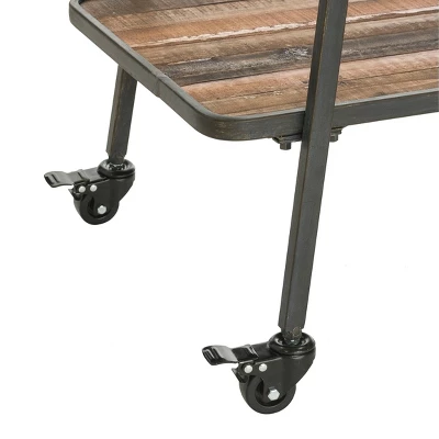 Felix 2 Tier Bar Cart Black - Adore Decor 4 Felix 2 Tier Bar Cart Black - Adore Decor - Image 2