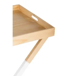 Remus Folding Tray Table Oak Brown/White - Universal Expert -Baxton Home Shop GUEST 06980017 2dda 46b3 80f1 1db29f8479df