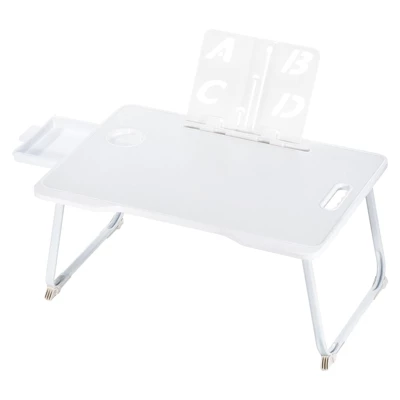 Unique Bargains Laptop Bed Desk Tray Portable Desk With Storage Drawer Reading Holder Water Slot Foldable Table 10 Unique Bargains Laptop Bed Desk Tray Portable Desk With Storage Drawer Reading Holder Water Slot Foldable Table - Image 8