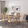 Set Of 6 Regina French Country Wood And Cane Upholstered Dining Chairs - Christopher Knight Home 1 Set Of 6 Regina French Country Wood And Cane Upholstered Dining Chairs - Christopher Knight Home -Baxton Home Shop GUEST 07628cee 969f 4f4c a1b3 a592789714f1