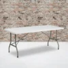 Emma And Oliver 6-Foot Bi-Fold Granite White Plastic Folding Table With Carrying Handle -Baxton Home Shop GUEST 07bc0b6a d0e3 44bd b26a dcf65d8a9ff6