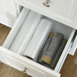 HOMCOM Kitchen Island With Drop Leaf, Rolling Kitchen Cart On Wheels With 3 Drawers, Cabinet, Natural Wood Top, Spice Rack And Towel Rack, White -Baxton Home Shop GUEST 0800df35 6391 467b b26c 6140ceee0371