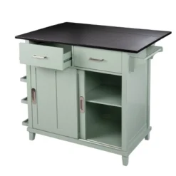 Thall Freestanding Kitchen Island Mint Green/Black - Aiden Lane -Baxton Home Shop GUEST 0836452d c7d0 4ab0 98a6 de4f2280ea40
