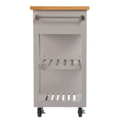 Lostry Kitchen Island With Storage Gray/Natural - Aiden Lane -Baxton Home Shop GUEST 08677961 11f7 47e5 85dc 8689485239ab