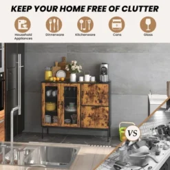 Costway Farmhouse Buffet Sideboard Console Table Cupboard With Metal Mesh Doors & Cabinets 18 Costway Farmhouse Buffet Sideboard Console Table Cupboard With Metal Mesh Doors & Cabinets -Baxton Home Shop GUEST 08e5cef8 bb7a 4909 b04d 376b01af52d5