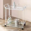 Studio 55D Rossi 32 3/4" Wide Clear Acrylic And Chrome Rolling Serving Bar Cart -Baxton Home Shop GUEST 092b2747 7af3 49ed 8dc4 7069d7422334
