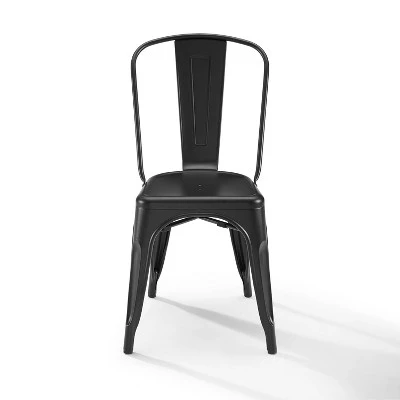 Set Of 2 17" Amelia Metal Chair Matte Black - Crosley 5 Set Of 2 17" Amelia Metal Chair Matte Black - Crosley - Image 3