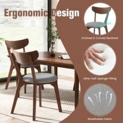 Set Of 2 Dining Chair Upholstered Curved Back Side Chair With Solid Wooden Legs 15 Set Of 2 Dining Chair Upholstered Curved Back Side Chair With Solid Wooden Legs -Baxton Home Shop GUEST 0a42d64a 9755 4f34 a2c4 e06d977237f8