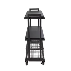 Cart System With Wheels 3 Tier Black - Atlantic -Baxton Home Shop GUEST 0a77b4fb 1958 44ff b487 c7c39542db92