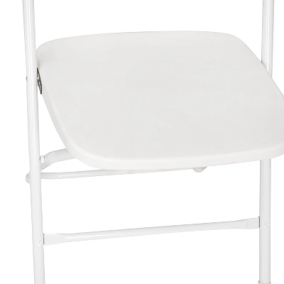 Emma And Oliver 4 Pack Of All-Weather, Extra Wide Contoured Plastic Folding Chairs With Metal Frame And 650 Lb. Static Weight Capacity 5 Emma And Oliver 4 Pack Of All-Weather, Extra Wide Contoured Plastic Folding Chairs With Metal Frame And 650 Lb. Static Weight Capacity - Image 3