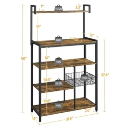 Yaheetech Utility Kitchen Storage Rack With 4 Shelves -Baxton Home Shop GUEST 0b3cfdc0 467a 44ea 93e3 99e5e53ac7c6