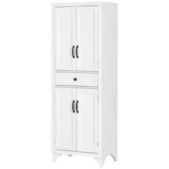 HOMCOM 67" Freestanding Kitchen Pantry, 4-Door Storage Cabinet With Drawer And Adjustable Shelves, White -Baxton Home Shop GUEST 0b9ec643 d739 4100 a0a7 d41146c850f1