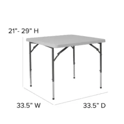 Flash Furniture 2.79-Foot Square Height Adjustable Granite White Plastic Folding Table -Baxton Home Shop GUEST 0bc93384 3e32 41cc b9c1 97c6f2c7baf9