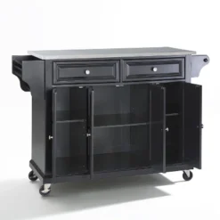 Full Size Stainless Steel Top Kitchen Cart Black/Stainless Steel - Crosley -Baxton Home Shop GUEST 0c099820 ea7e 4028 8cef aa553afd9912