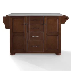 Eleanor Stainless Steel Top Kitchen Island Mahogany/Stainless Steel - Crosley -Baxton Home Shop GUEST 0c36fe96 0fcb 4a74 ae7a 40e7cfd65e5b