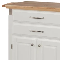 Small Dolly Madison Kitchen Cart With Natural Top Off White - Homestyles -Baxton Home Shop GUEST 0cf37408 205d 4eb5 b72a f1cabff6f281