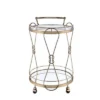 25" Zekera Serving Cart Champagne - Acme Furniture