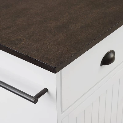Shoreline Kitchen Island White/Dark Brown - Crosley 12 Shoreline Kitchen Island White/Dark Brown - Crosley - Image 10