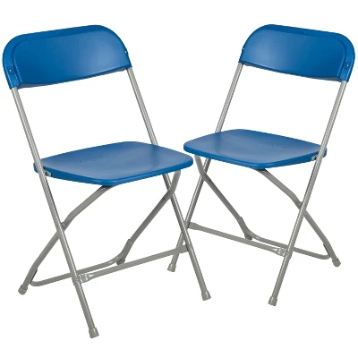 Emma And Oliver Set Of 2 Stackable Folding Plastic Chairs - 650 LB Weight Capacity 22 Emma And Oliver Set Of 2 Stackable Folding Plastic Chairs - 650 LB Weight Capacity - Image 20