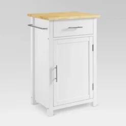 Savannah Wood Top Compact Kitchen Island Cart White/Natural - Crosley -Baxton Home Shop GUEST 0ec3fa5f 985e 4355 9f3b 70391c846535