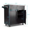 Costway Rolling Kitchen Cart Island Heavy Duty Storage Brown Trolley Cabinet Utility Modern -Baxton Home Shop GUEST 0f4886a8 7610 4f55 8435 3efefb33ddb3
