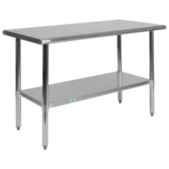 Emma And Oliver Stainless Steel 18 Gauge Prep And Work Table With Undershelf -Baxton Home Shop GUEST 0fcfb79e 0c10 4595 bc60 800366d2322f