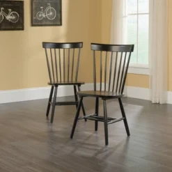 2pk New Grange Spindle Back Chairs Black - Sauder -Baxton Home Shop GUEST 11000555 8f33 4a4d a590 d54fdc3d035c