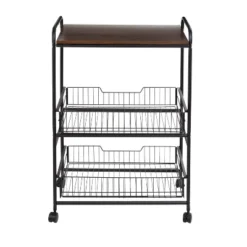 Honey-Can-Do 3 Tier Kitchen Cart With Pull-Out Baskets -Baxton Home Shop GUEST 1185c508 0fb5 48d4 a44e 19e99f8bc778