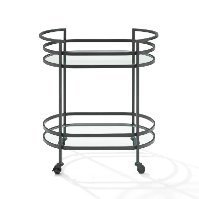 Bailey Bar Cart Matte Black - Crosley 3 Bailey Bar Cart Matte Black - Crosley