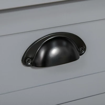 HOMCOM Sideboard Buffet Cabinet, Storage Serving Console Table With 4 Drawers And Slatted Bottom Shelf For Kitchen, Living Room 5 HOMCOM Sideboard Buffet Cabinet, Storage Serving Console Table With 4 Drawers And Slatted Bottom Shelf For Kitchen, Living Room - Image 4