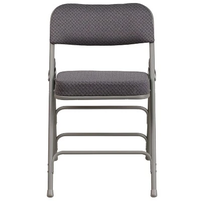 Emma And Oliver 2 Pack Premium Curved Triple Braced & Hinged Fabric Upholstered Metal Folding Chair 9 Emma And Oliver 2 Pack Premium Curved Triple Braced & Hinged Fabric Upholstered Metal Folding Chair - Image 7