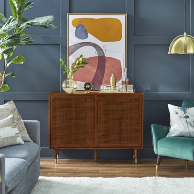 Allen Mid-Century Modern Buffet Walnut - Angelo:HOME 3 Allen Mid-Century Modern Buffet Walnut - Angelo:HOME