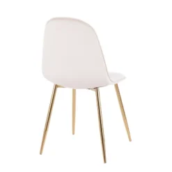 Set Of 2 Pebble Contemporary Dining Chairs Gold/Cream - LumiSource -Baxton Home Shop GUEST 12f44ac1 071a 459f 8462 5f92f0c29d4f