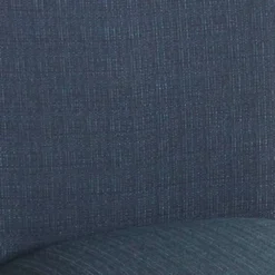 Fabric Upholstered Wooden Parson Dining Chair With Splayed Back Blue/Brown - Benzara