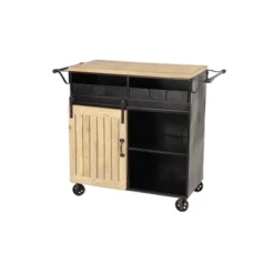Industrial Rolling Cart Black - Olivia & May -Baxton Home Shop GUEST 14ca9f40 3987 4eaf 9822 77ed7f25d60d