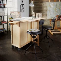 Breakfast Bar Kitchen Cart Natural With Stainless Steel Top - Home Styles 14 Breakfast Bar Kitchen Cart Natural With Stainless Steel Top - Home Styles -Baxton Home Shop GUEST 14fc6dae dfa5 44c5 930e 2dd5686f1993