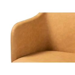 2pc Eris Tan Leather Upholstered And Metal Dining Chairs Black/Tan - Baxton Studio -Baxton Home Shop GUEST 155f9a97 7167 46c6 80cd 50ac784e8099