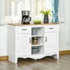 HOMCOM 42" Accent Sideboard, Serving Buffet Cabinet, Coffee Bar Cabinet With Storage Drawers And Adjustable Shelves For Living Room, Or Kitchen, White -Baxton Home Shop GUEST 15ef310a 560a 4f17 ba82 6d189401e5b0