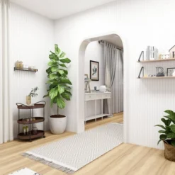 Wood 3 Tier Oval Tray Cart Brown - Olivia & May -Baxton Home Shop GUEST 168b7c4e 9a07 460b 863b b8835192baf8