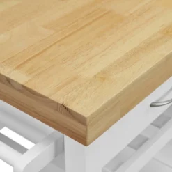 Denver Kitchen Cart White - ClickDecor -Baxton Home Shop GUEST 16f31116 dec3 433d 8195 38609f6bcee9