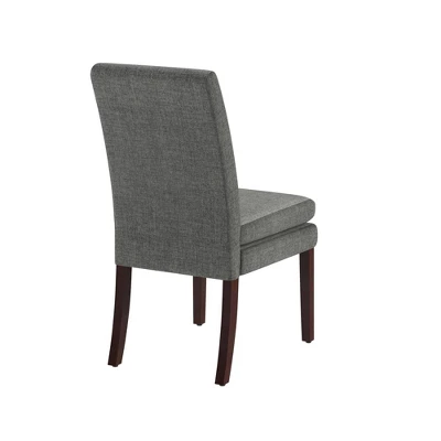 Set Of 2 Cale Upholstered Dining Chairs Gray Linen With Dark Base - Room & Joy 8 Set Of 2 Cale Upholstered Dining Chairs Gray Linen With Dark Base - Room & Joy - Image 6