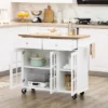 HOMCOM Rolling Kitchen Island With Storage, Utility Kitchen Cart With 2 Drawers, 2 Cupboards, Towel Rack And Spice Rack For Dining Room, White 2 HOMCOM Rolling Kitchen Island With Storage, Utility Kitchen Cart With 2 Drawers, 2 Cupboards, Towel Rack And Spice Rack For Dining Room, White -Baxton Home Shop GUEST 17ff523a 17b2 4765 978a 18b378b488fc