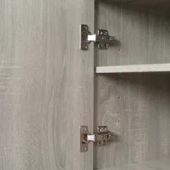 HOMCOM 72" Kitchen Buffet With Hutch, Freestanding Pantry Cupboard With Utility Drawer, 2 Door Cabinets And Countertop, Grey Wood Grain -Baxton Home Shop GUEST 1805ae92 5e0b 4a22 89ef 02ef16d93602