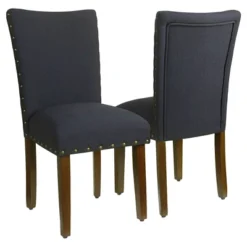 Set Of 2 Classic Parsons Chair With Nailhead Trim - Homepop -Baxton Home Shop GUEST 1846e6e7 db17 4fc9 bf50 4f8a6a71d237